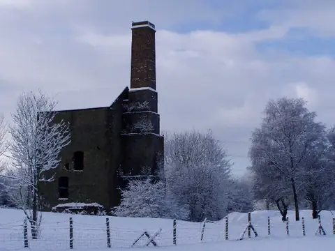 Scott’s Pit engine house at Birchgrove in the snow